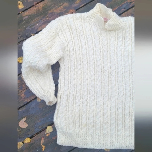Hand Knit  Cable Knit Sweater - Picture 1 of 10